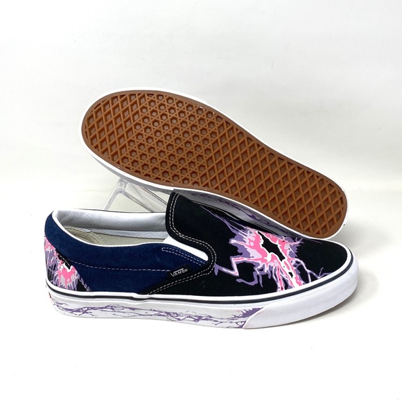 VANS Classic Slip On Zap Dress Blues Black Canvas Men Sneakers Skate VN000XG88NK - Picture 8 of 11